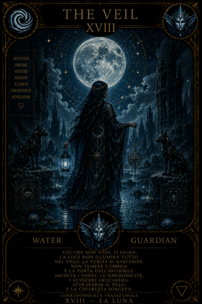 Carta La Luna del mazzo Tarocchi Genjiko Spark